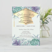 Invitation Casquette de grade d'or, Diplôme de réussite (Debout devant)