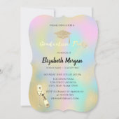 Invitation Casquette de grade, Verre de vin étoiles Holograph (Devant)