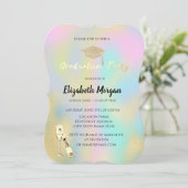 Invitation Casquette de grade, Verre de vin étoiles Holograph (Debout devant)