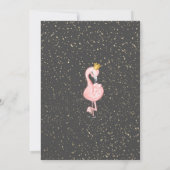 Invitation Casquette de grade, Vin, Rose de Flamant rose Dipl (Dos)