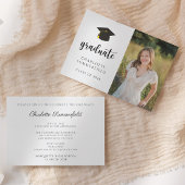 Invitation Casquette de graduation en or noir simple Tassel