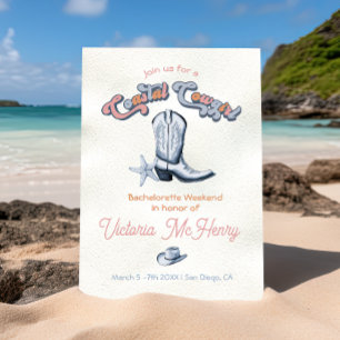 Invitation Casquette de la fête de la bachelorette de la côte