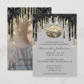 Invitation Casquette de la fête des diplômés Parties scintill (Devant / Derrière)