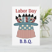 Invitation Casquette de la Fête du travail B.B.Q./Patriotic (Debout devant)