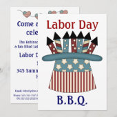 Invitation Casquette de la Fête du travail B.B.Q./Patriotic (Devant / Derrière)