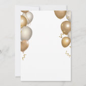 Invitation Casquette de la partie noire et d'or (Dos)