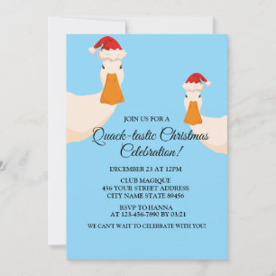 Invitation Casquette de Noël simple canard drôle mignon minim