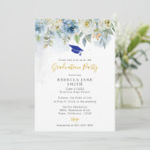 Invitation Casquette de Parties scintillant de luxe Gold et B (Debout devant)
