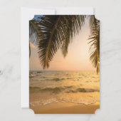 Invitation Casquette de Parties scintillant moderne, Palmier (Dos)