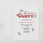 Invitation Casquette de Père Noël (Devant / Derrière)