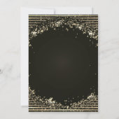 Invitation Casquette de remise des diplômes en or, rayures de (Dos)