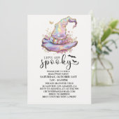 Invitation Casquette de sorcière Iridescente Halloween (Debout devant)