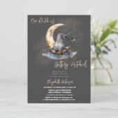 Invitation Casquette de sorcière Lune Halloween Fête des mari (Debout devant)