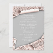 Invitation Casquette diplômé Bachelorette Party Blush Rose Gr (Devant)