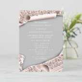 Invitation Casquette diplômé Bachelorette Party Blush Rose Gr (Debout devant)
