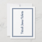 Invitation Casquette & Diplôme, Bleu foncé (Dos)