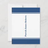 Invitation Casquette & Diplôme, Bleu foncé (Dos)