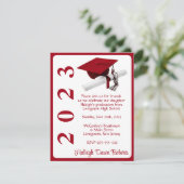 Invitation Casquette & Diplôme, Diplôme Rouge (Debout devant)