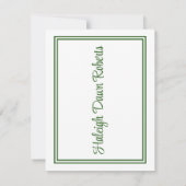 Invitation Casquette & Diplôme, Green & White Graduation (Dos)