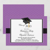 Invitation Casquette diplômé moderne et parti de graduation T (Devant / Derrière)