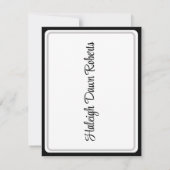 Invitation Casquette & Diplôme, Noir & Argent (Dos)