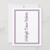 Invitation Casquette & Diplôme, Purple Graduation (Dos)