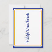 Invitation Casquette & Diplôme, Royal Blue & Gold Graduation (Dos)