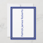 Invitation Casquette & Diplôme, Royal Blue & Grey Graduation (Dos)