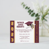 Invitation Casquette & Diplôme Varsity Maroon & Gold Graduati (Debout devant)