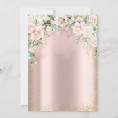 Invitation Casquette diplômé, Verre à vin, Confetti Rose Grad (Dos)