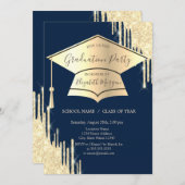 Invitation Casquette d'or, Parties scintillant Drives Marine (Devant / Derrière)