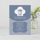 Invitation Casquette du chef (bleu) Post Mariage Brunch Invit (Debout devant)