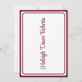 Invitation Casquette et diplôme 5x7 Cardinal Red Graduation (Dos)