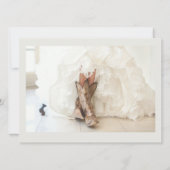 Invitation Casquette et Fête des mariées de bois de barnwood (Dos)