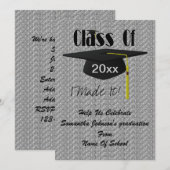 Invitation Casquette Et Tassel Cute Graduation Party (Devant / Derrière)