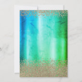 Invitation Casquette Gold Grad, Gold Diamonds Green Graduatio (Dos)