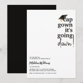 Invitation Casquette Gown ça va faire baisser la graduation (Devant / Derrière)