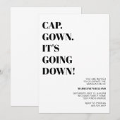 Invitation Casquette Gown ça va faire tomber la fête de l'obt (Devant / Derrière)