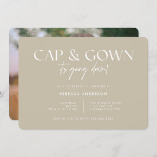 Invitation Casquette Gown ça va tomber Graduation moderne Bei