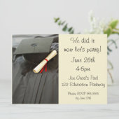 Invitation Casquette, Gown, Diplôme d'études supérieures Invi (Debout devant)