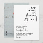 Invitation Casquette Gown est parti pour la fin de l'obtentio (Devant / Derrière)