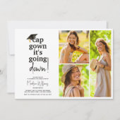 Invitation Casquette Gown It's Going Down Photo Collage Gradu (Devant)