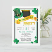 Invitation Casquette Leprechaun |Pot of Gold St Patrick's Day (Debout devant)