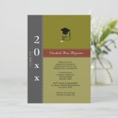 Invitation Casquette Médicale classique : Gray & Maroon (Debout devant)