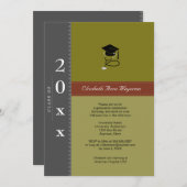 Invitation Casquette Médicale classique : Gray & Maroon (Devant / Derrière)