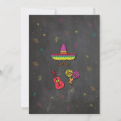 Invitation Casquette mexicain Fiesta Mexique Anniversaire Inv (Dos)