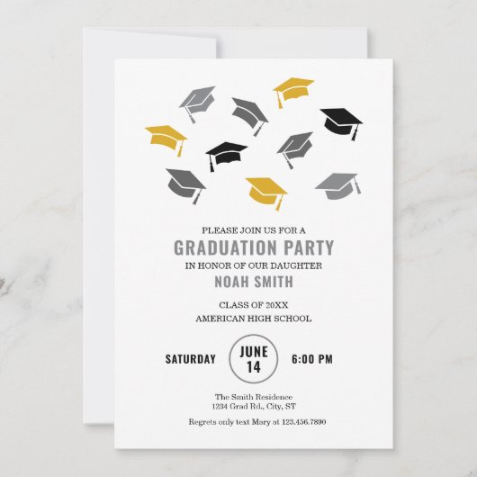 Invitation Casquette moderne (Devant)