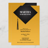 Invitation Casquette noir (Devant / Derrière)