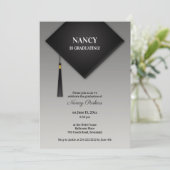 Invitation Casquette noir (Debout devant)