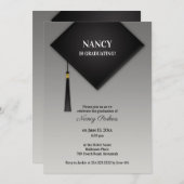 Invitation Casquette noir (Devant / Derrière)